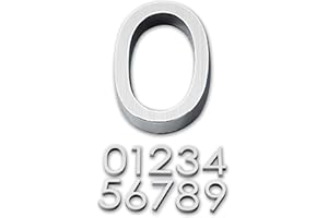 ‎TAKUZA TAKUZA Hausnummer Anthrazit Nummer 0, Briefkasten mit Hausnummer, Hausnummernschild Selbstklebend, Design Türnummer Höhe 80mm ​Benutzt für Briefkasten Hotelzimmer Mülltonnen Straßennummer Aufkleber