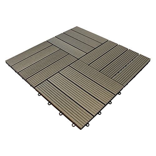 TOP MULTI WPC Holz Fliese 30x30cm, 1 m² (11 Fliesen)light-brown versandkostenfrei (D) - 5