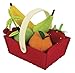 Produktbild Janod Holzspielzeug - Früchtesortiment im Korb Obst Kaufladen Markt Filz 8 Teile - 16 x 12 x 13 cm, Mehrfarbig