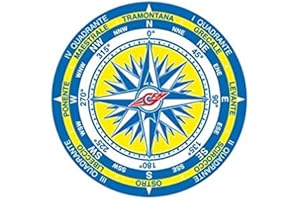 PARACHINISHOP ADESIVO ROSA DEI VENTI D 10 CM ACCESSORI BARCA NAUTICA