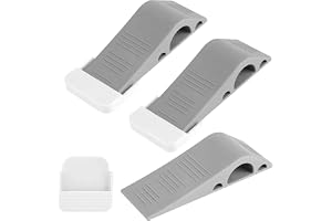 SKY-TOUCH 3 Pieces per Pack Heavy Duty Rubber Door Stoppers, Non-Scratching Door Holder, Anti-Skid Durable Rubber Door Wedges for Home Office and School, Works with All Types of Floor