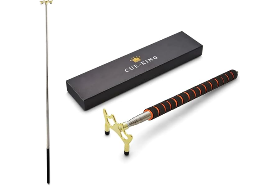 Cue-King Telescopic Bridge Stick with Premium Woven Handle, Pool Accessories, Snooker Accessories, Bridge for Snooker and Pool