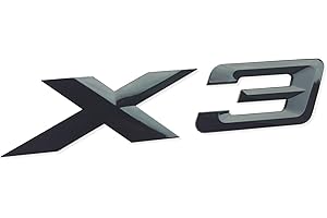 MCK Auto - X3 Nero Brillante Logo posteriore Emblema Tuning Emblema