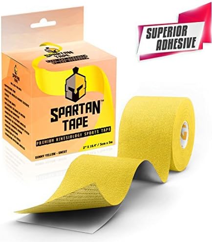 Spartan Tape Kinesiology Tape Perfect Support for Athletic Sports, Recovery and PhysioTherapy FREE Kinesiology Taping Guide Inside! 5M and 35M Options