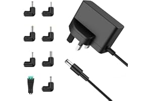 BOUGE 12V 2A DC Power Supply Adaptor Compatible with Seagate External Hard Drive, Western Digital WD TV/My Book/My Cloud/My DVR Power Cable UK Plug 4.9FT