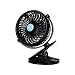 Produktbild PONCTUEL ESCARGOT P&E Ventilator 4 Zoll Mini Ventilator,18650 Batterie betrieben Clip Tischventilator durch USB Ladung für Den Schreibtisch in Büro und Haus,Schwarz