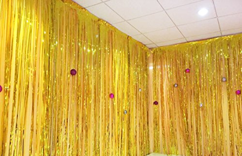 SUNBEAUTY Glitzervorhang Party Dekoration 91x240cm Folie Türvorhang - 6