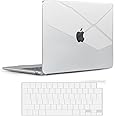 OJOS Compatible with MacBook Air 15 inch Case 2023 2024 Release M3 A3114 M2 A2941 Hard Laptop Cover for Mac Air 15.3-inch New Air & TPU Keyboard Protector,Clear Crystal Clear
