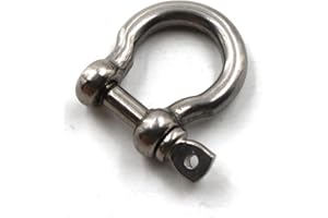 FLOMORE D Ring Shackle Boat Anchor Shackle 304 Stainless Steel Chain Shackle Screw Pin Bow Shackle