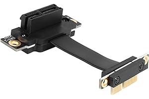Cucioki PCIE X1 Riser Cable Dual 90 Degree Right Angle PCIe 3.0 X1 to X1 Extension Cable 8Gbps PCI Express 1X Riser Card - 5CM