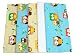 ByBoom® - Molton cloths - flannel nappies - sickly cloths - colourful, fluffy, soft - 70x80 cm - pack of 5, 100% cotton; MADE IN EU, Color:Blue - Owls