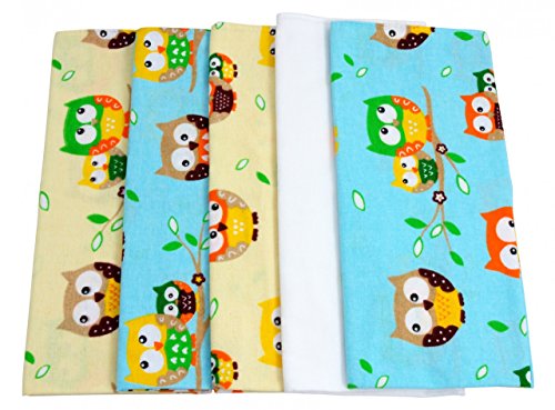 ByBoom® – Moltontücher – Flanellwindeln – Spucktücher – Bunt – 70×80 cm – 5er Pack, 100% Baumwolle – kuschelig – weich; MADE IN EU - 3