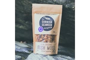 100% Organic Irish Moss Dried Seaweed by The Cornish Seaweed Company | 20g Pouch | Vegan alternative to gelatin