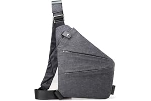 HEEDZ Wander Plus Anti Theft Travel Bag,Wander Plus Cross Body Travel Waterproof Bag,Slim Sling Bag Cross Body Travel Bag,Casual Backpack,Chest Bags for Men,Traveling,Outdoor,Sports