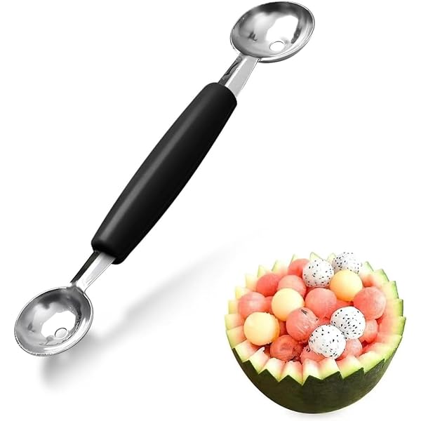 Set De 2 Cuillères Parisiennes Double Face - Inox 18/10 - Diamètres 25 Et 30 Mm - Pour Billes De Melon, Fruits, Glace - 4