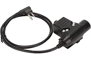SEPTPENTA Adaptateur de Système U94 PTT avec Ptt Non Coulissant, Excellente Force de Serrage, Double Prise Tête M à 2 Broches, Câble en PU Renforcé Adapté pour Sv10 Sv11 Sv11d Sv21