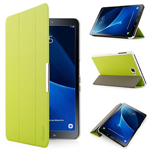 iHarbort® Premium Hülle für Samsung Galaxy Tab A 10.1 (SM-T580/T585) - Samsung Galaxy Tab A 10.1 hülle Etui Schutzhülle Case Cover Holder Stand mit Smart Auto Wake / Sleep-Funktion (Grün)