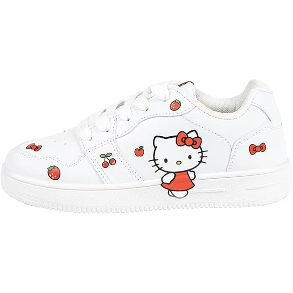 Sneaker Hello Kitty Slip-on Bambina – Taglia 10 US, Bianco/rosa, Leggere Con Chiusura A Strappo