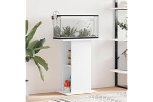 Rantry Aquariumständer Aquarium Unterschrank Aquarien Schrank, Aquarium Tisch mit Stabiler Oberplatte, Aquariumschrank für Sicheren Stand Weiß 60,5x36x72,5 cm Holzwerkstoff