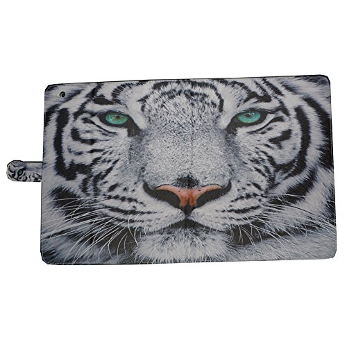 TOCASO Schutzhülle für iPad 2 / 3 / 4 Hülle Cartoon Tiger Muster Flip Cover Case Book Soft PU Leder Bunt Painted Tasche Scratch Resistance Ledertasche Etui Rückseite Backcover mit Stand Function Magnetverschluss für iPad 2 / iPad 3 / iPad 4 - 6