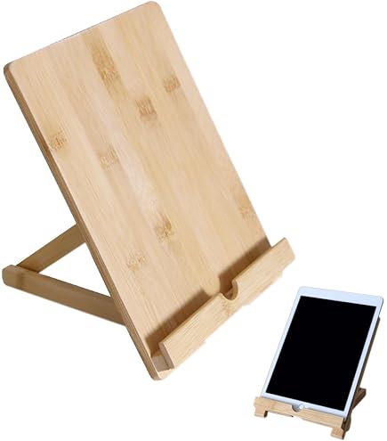 Tablet-Ständer Aus Buche – Verstellbarer Leseständer, Zeichenbrett-Halter, Notenständer, Klappbar