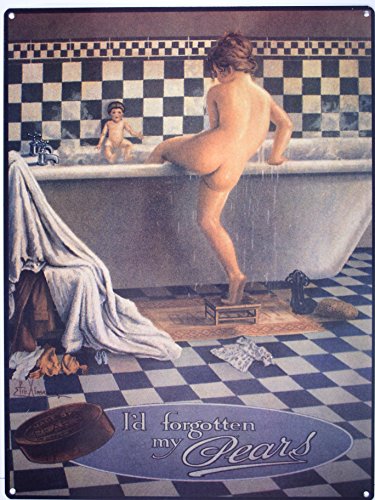 Decoworld Pears Bath alte Badewanne Cartel de Chapa Placa Metal Estable Plano 30x40cm VS1179-1