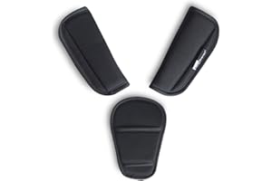 SEEDFUTURE 3 piezas Bebé Paseante Asiento de coche Cubiertas de correa & Cubierta de la entrepierna Cojín universal suave para cinturón de seguridad para recién nacidos Infantes Niños
