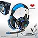 Produktbild Gaming Headset PS4 Xbox One PC KingTop EACH G2000 Stereo Gaming Kopfhörer mit Mikrofon LED Licht Bass Lautstärkeregelung für PS4 Xbox One PC Smartphone, Blau