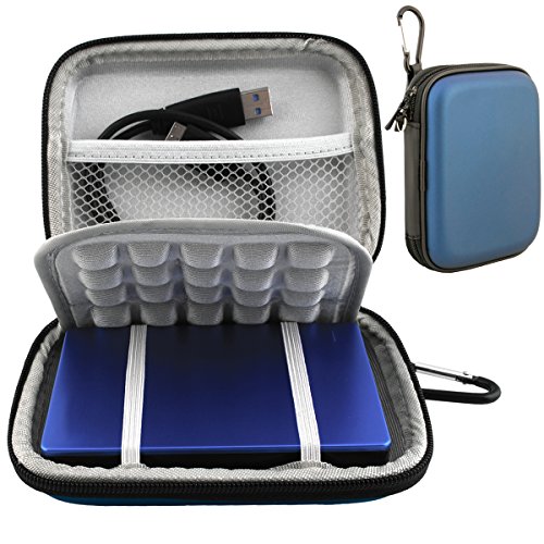 Lacdo (TM), Hartschale, wasserdicht, stoßfest, Tragegriff, aus EVA-Schutzhülle für Seagate Backup Slim Plus 2 TB, 1 TB, 500 g, Slim für Mac, Backup Mobile Geräte, USB 3.0) für Toshiba Canvio Basics. Canvio Connect. Canvio Slim externe II 6.35 cm Festplatte - 2