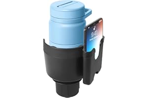 Nuscen Car Cup Holder - Adjustable Cup holder expander In-2-in Car Extender for Water Bottles Round Slot Car Cup Holder Extender: Easy Installation, Stable Fixation, Ideal for Large Water Cups-Black