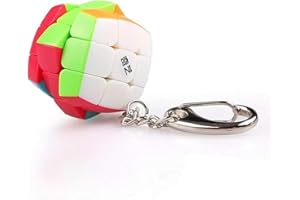 XMDCuber QY Toys 3x3 Keychain Cube Mini Stickerless, 3CM Keyring Cubo Magico Easy to carry small and delicate