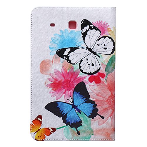Galaxy Tab E 9.6-Inch SM-T560 Hülle, DEENOR Cute Colorful Design Flip Tasche PU Leder Abdeckung Stand Schutzhülle für Samsung Galaxy Tab E 9.6-Inch SM-T560 / T561 / T565. *Colorful butterfly - 3