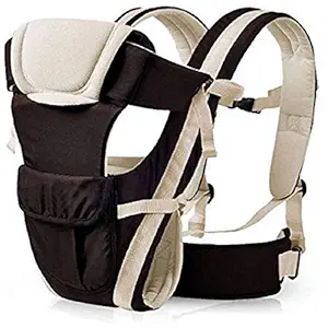 HERRYQEAL A Baby Carrier Adjustable Hands-Free 4 in 1 Baby Hip Carry Carrier Bag with Baby Carry Sling/Back/Front Carrier for Baby with Safety Belt and Buckle Straps Extra Head Support for 0-5 Years Infants