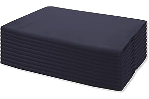 A & B TRADERS Black Linen Napkins Cotton Dinner Cloth Napkin Packs 41cm X 41cm Hotel Quality Multiple use Weddings Party (Black 10)