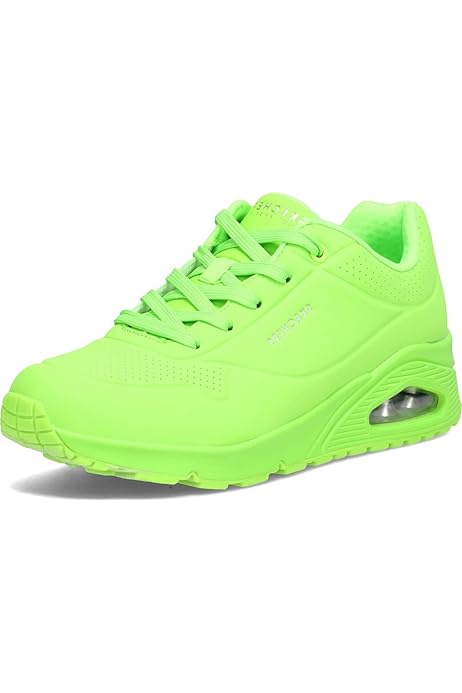skechers uno neon yellow