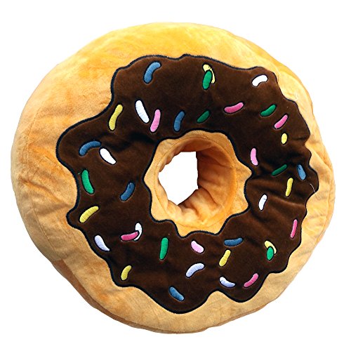 XL Plüsch Donut Kissen, Kuschelkissen extra dick & flauschig