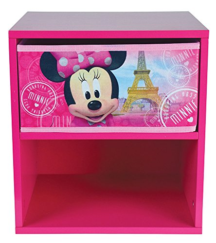 FUN HOUSE Disney Minnie Table de Chevet pour Enfant, MDF, 33 x 30 x 36 cm