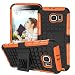 Produktbild S6 Case, Kickstand Feature, Fits Samsung Galaxy S 6,DRUnKQUEEn [Drop Protection] [Shock Absorption] Rugged Hybrid Dual Layer Armor Defender Protective Case Cover