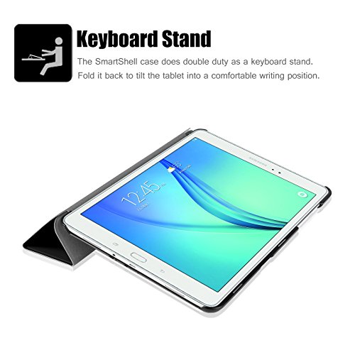 Fintie Samsung Galaxy Tab A 9.7 Hülle Case – Ultra Schlank Superleicht Ständer Smart Shell Cover Schutzhülle Etui Tasche mit Auto Schlaf / Wach Funktion für Samsung Galaxy Tab A 9.7 T550N / T555N 24,6 cm (9,7 Zoll) Tablet-PC, Schwarz - 9