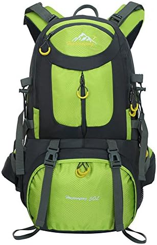 50L Backpack,Fit for Outdoor Sport Camping Travel Hiking Mountain Climbing,Waterproof Mountaineering Bag,52 x 30 x 18 cm (Green)