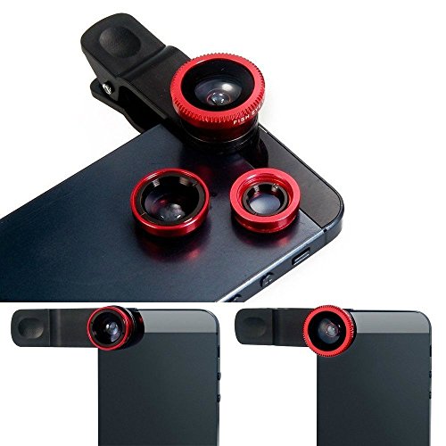 Per iphone 4/5/6 smartphone Samsung S4/S5/Note 2 3 In 1 universale Clip fotocamera cellulare Len (Fish Eye + Macro + grandangolo )