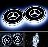 Durchmesser 6,8 cm. 2 in 1 Funktion: Trinkglasflasche Tasse Untersetzer Matte LED RGB-Atmosphärenlampe, bequem und sicher als Getränkehalter im Auto, auch gut für die Autoinnenausstattung.