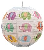 Funky Runde Papier Dotty Elephant Lampenschirm