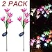 Produktbild Wokee Lily Flower Solar Blume Lichterkette, 2 Stück LED-Licht Outdoor Wasserdicht Solarbetriebene Garten Stake Lights Künstliche Blumen LED-Licht für Garten