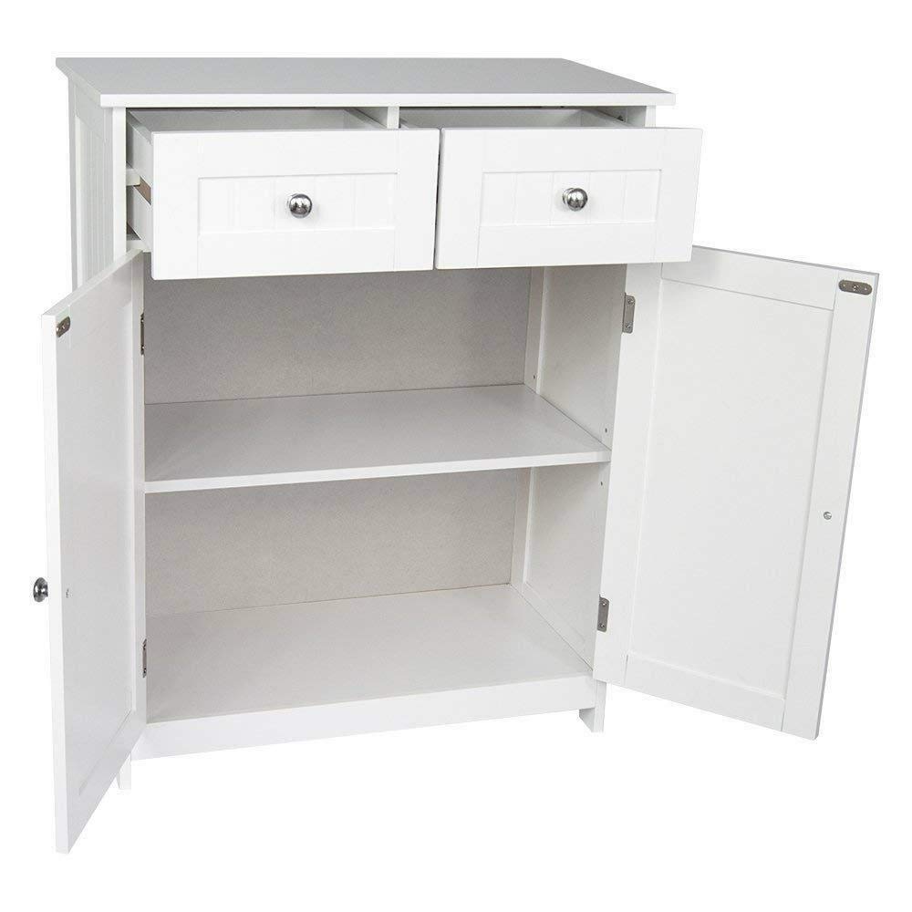 Generic-Oard-FloorTorage-Cupbo-Armoire-de-Salle-de-Bain-2-tiroirs-Meuble-de-Rangement-2-Portes-Plancher-2-tiroirs
