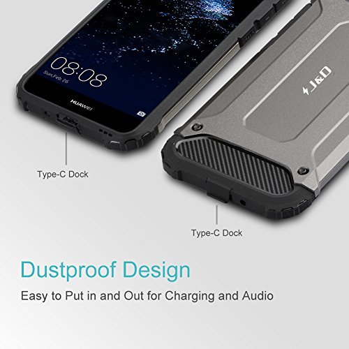 P10 Lite Funda J D Armadura Delgada Doble Capa Protecci n Pesada H brida Resistente Funda Protectora y Robusta para Huawei P10 Lite - gris reviews P10 Lite Funda J D Armadura Delgada Doble Capa Protecci n Pesada H brida Resistente Funda Protectora y Robusta para Huawei P10 Lite - gris