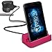 Produktbild ONX3 Motorola Moto E3 Power Pink Desktop USB Standfuß Daten-Synchronisierungs-Lade-Docking-Station, England-UK mit Haupt Power Charger