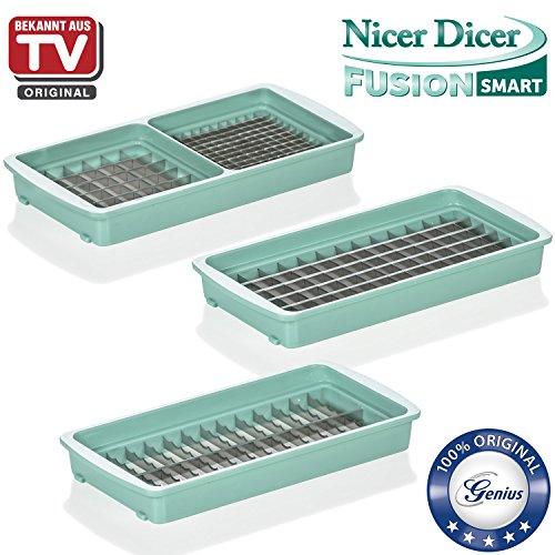 Nicer Dicer Fusion smart | Messereinsätze | 3 Teile | Bekannt aus TV | NEU Farbe Mintgrün