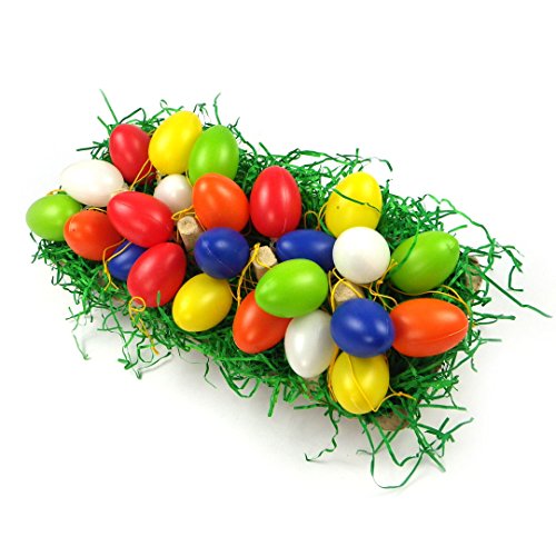 süße kleine Deko Eier Kunststoff Eier Ostern Osterdekoration Ostereier Dekoeier (OST-24er-Bunt-4cm) - 7