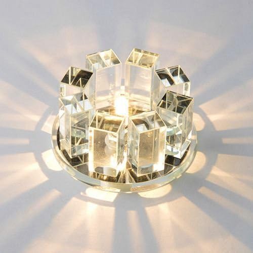 Crystal Sunflower 3W LED Corridor Ceiling Lamp Linear Crystal Flower KTV Ceiling Flush Mount Chandeliers Hallway Balcony Ceiling Spotlight